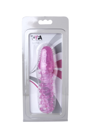 Насадка с шипиками Toyfa, Розовая, 8 см, Ø 2,5