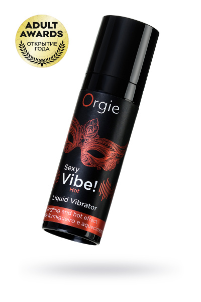 Гель для массажа Orgie Sexy Vibe Hot с разогревающим и вибрирующим эффектом, 15 мл