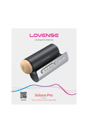 Мастурбатор нереалистичный LOVENSE Solace PRO, TPE, черный, 23,1 см