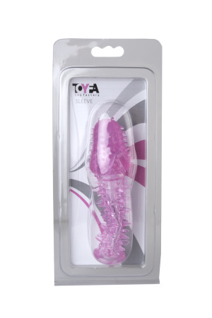 Насадка с шипами Toyfa, Розовая, 8 см, Ø 2,5